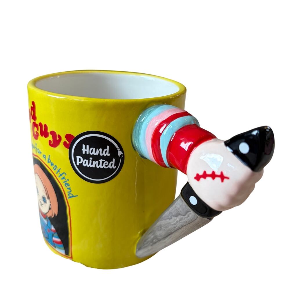 Universal Chucky Good Guys Knife Handle Coffee Mug 20oz Hand Painted New HTF - Picture 7 of 13